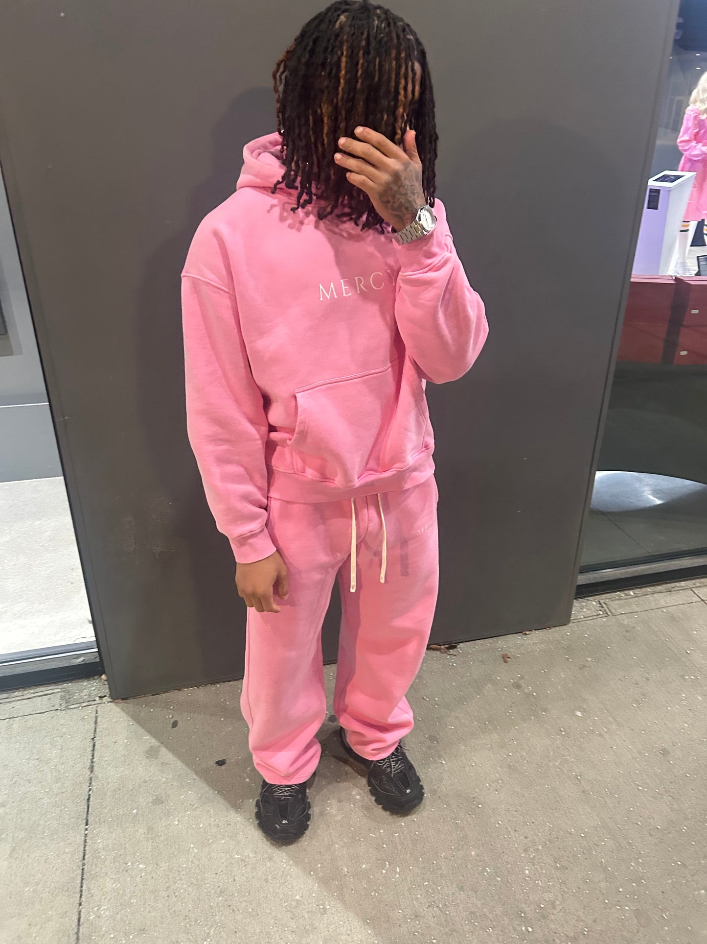Pink “Mercy” Hoodie